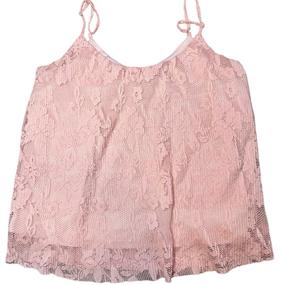 Pink Lace Camisole Top